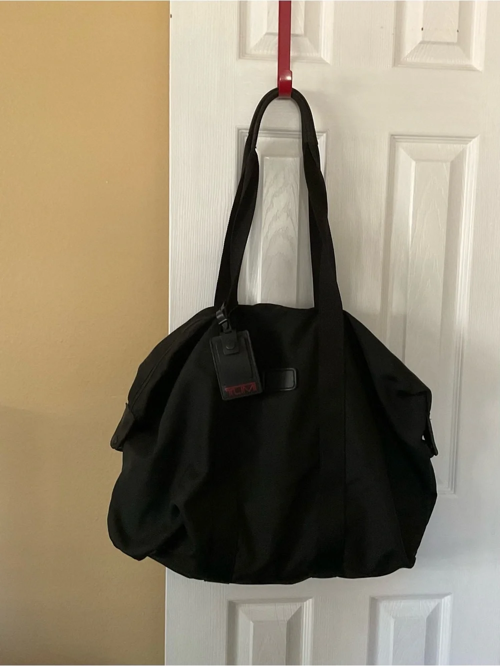TUMI Alpha 2 Travel Satchel /Weekender Black Nylon Duffle/Tote Bag-2 PCS